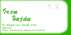 iren hajdu business card