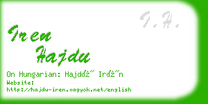 iren hajdu business card